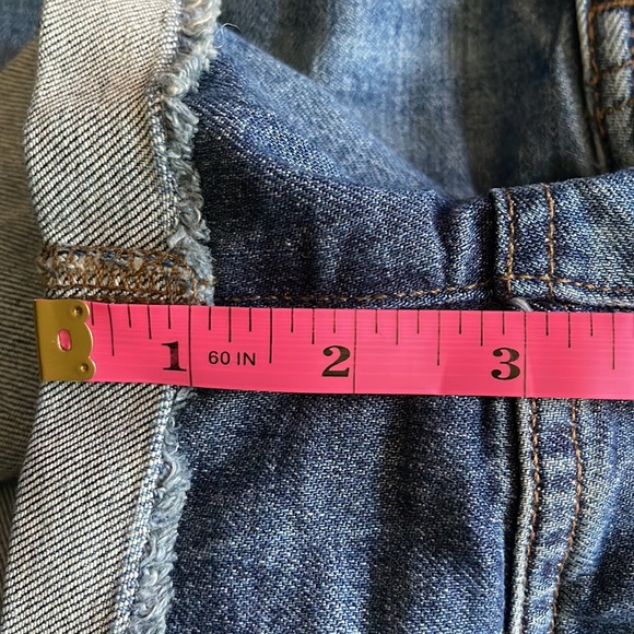 J.Crew High-Rise Jean Shorts, Size 32, Raw Cuffed Hem - Picture 7 of 10